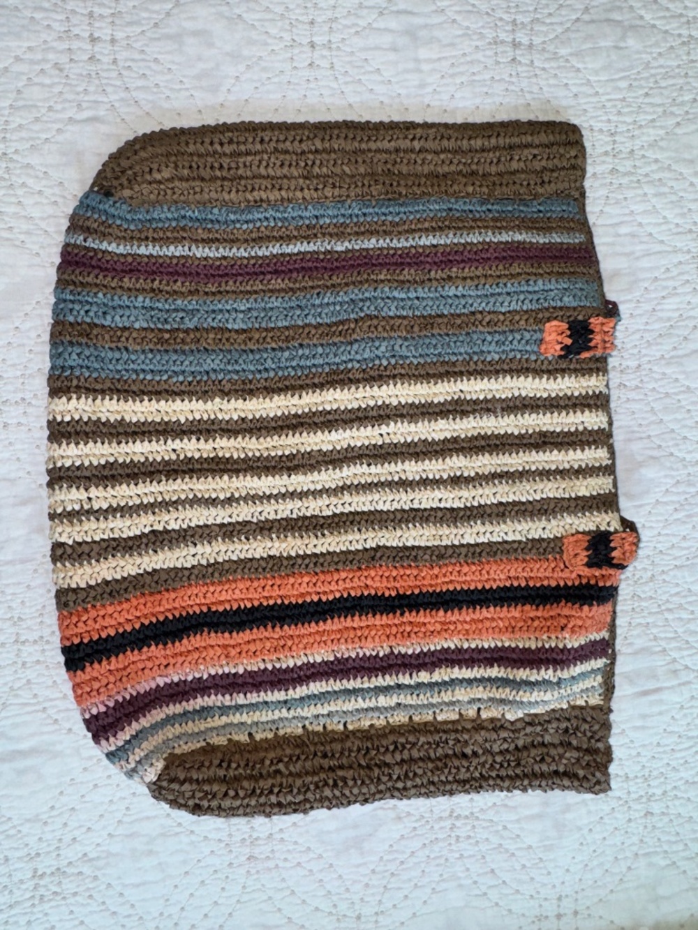 EVEREVE Woven Stripe Tote. Color Toasted natural. NWOT - Picture 7 of 8